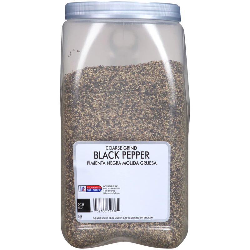 McCormick Culinary Coarse Grind Black Pepper, 5 lb - Five Pound Container of Coarse Ground Black Pepper with Woody Flavor, Best on Steaks, Salad Dressings and Rubs - Image 2