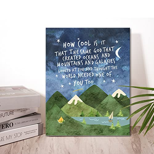 Wailozco Same God Creation Wall Art,Mountain Wall Art for Nursery Toddler Boy Room Decor,Inspirational Wall Decor Christian Kids Canvas Framed Poster Print,Adoption Gifts First Communion Gifts for Boys - Image 5