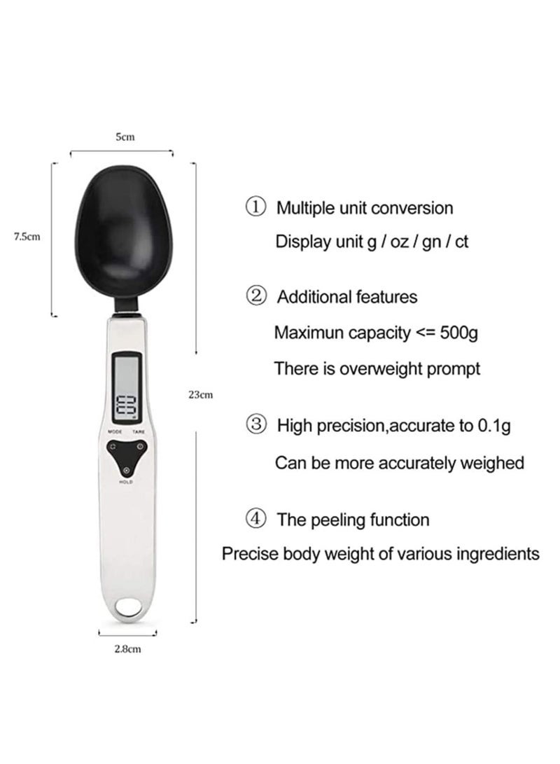 ECVV Electronic Weighted Spoon Baking Spoon Scale With Lcd Display Digital Weight Scale Spoon Milligram Measuring Scoop Grams Electronic Measuring Cup For Portioning Tea - Image 1