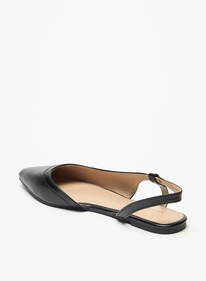 Flora Bella By Shoexpress Women's Solid Slip-On Ballerina Shoes with Back Strap