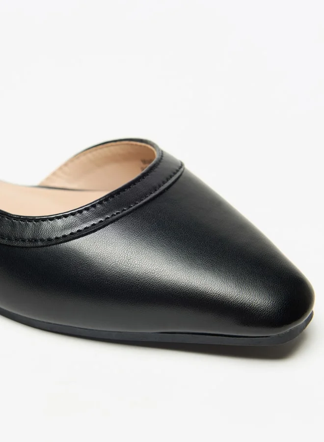 Flora Bella By Shoexpress Women's Solid Slip-On Ballerina Shoes with Back Strap