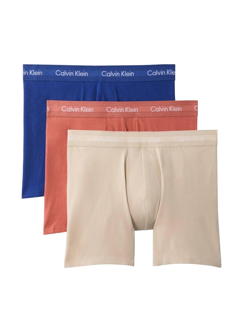 CALVIN KLEIN 3 Pack Boxer Briefs - Cotton Stretch - Image 1