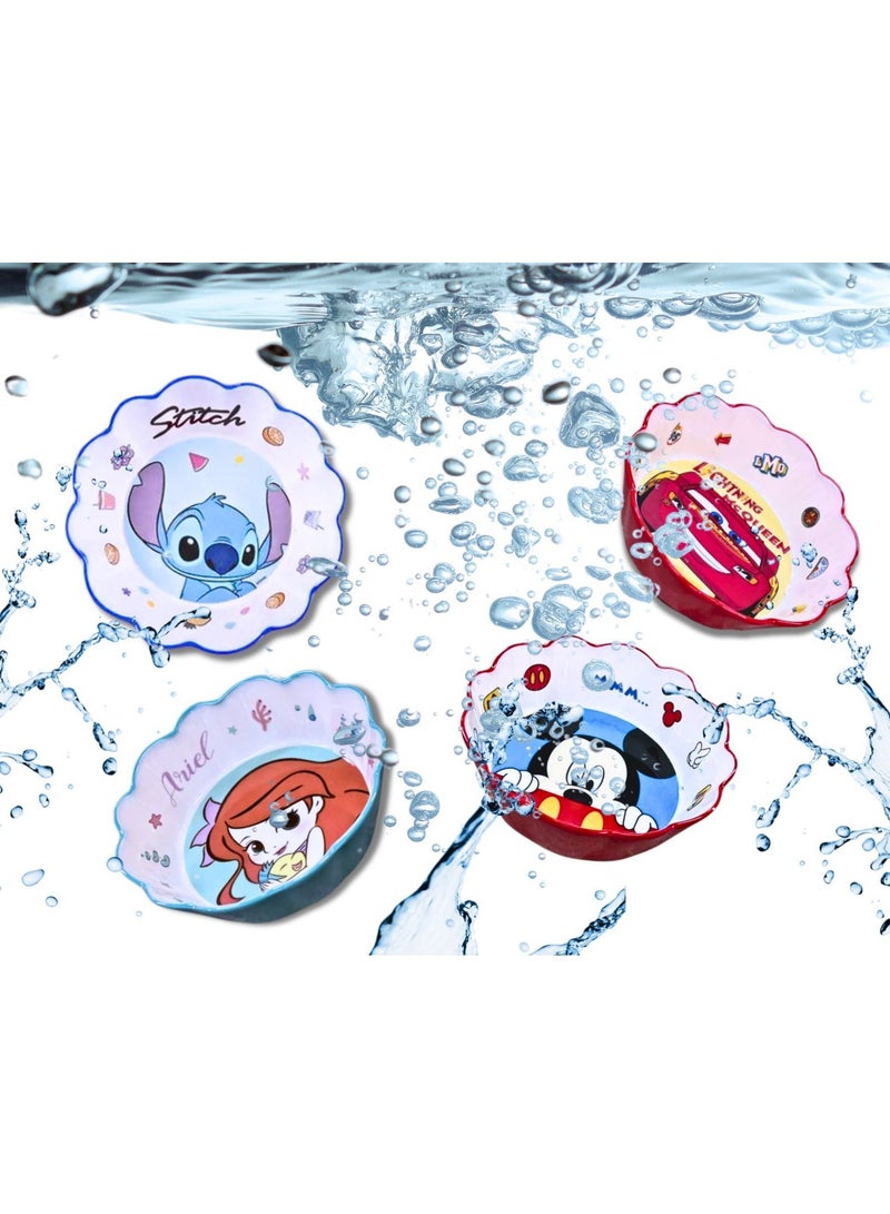 ديزني وعاء ميلامين لطيف ومتين للأطفال ذو حافة صدفية – خفيف الوزن وصديق للأطفال - Image 3