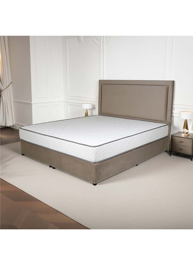 Bed and Mattress Zone Velvetine Upholstered Bed 203 X 160 Queen Size Muted Beige Color, Mattress Size-200x160cm (Mattress sold separately)  - Image 5