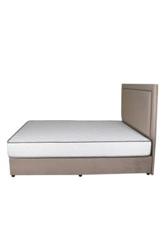 Bed and Mattress Zone Velvetine Upholstered Bed 200 X 160 Queen Size Muted Pink Color  - Image 3