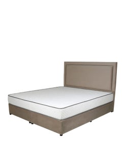 Bed and Mattress Zone Velvetine Upholstered Bed 200 X 160 Queen Size Muted Pink Color  - Image 2