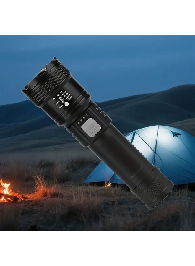 GDSIZHE USB Rechargeable Flashlight 3 Modes Power Display Portable Zoomable Reliable Lamp - Image 2
