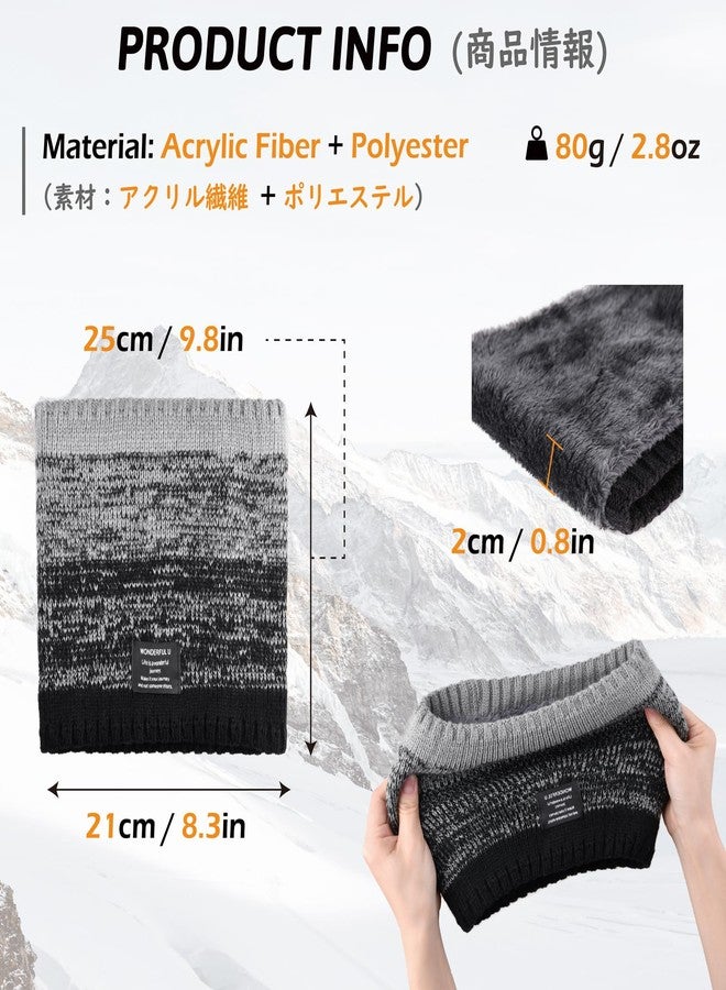 تراي وندر غطاء رقبة شتوي من TRIWONDER، وشاح تدفئة رقبة من الصوف، غطاء وجه حراري مقاوم للرياح للجري والتزلج وركوب الدراجات في الطقس البارد (02 رمادي) - Image 2