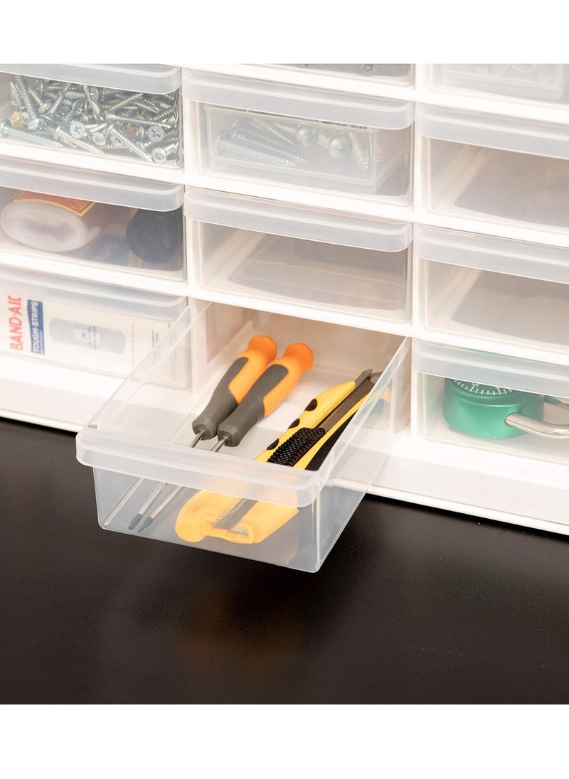 IRIS RIS USA Craft Cabinet Storage, Screw Organizer, Hardware Storage Organizer, 44 Drawer Parts Cabinet, Art Storage Cabinets, Small Parts, Nuts and Bolts, Tool Storage, Scrapbook Art Hobby - White  - Image 2