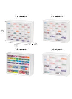 IRIS RIS USA Craft Cabinet Storage, Screw Organizer, Hardware Storage Organizer, 44 Drawer Parts Cabinet, Art Storage Cabinets, Small Parts, Nuts and Bolts, Tool Storage, Scrapbook Art Hobby - White  - Image 3