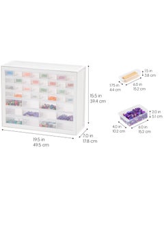 IRIS RIS USA Craft Cabinet Storage, Screw Organizer, Hardware Storage Organizer, 44 Drawer Parts Cabinet, Art Storage Cabinets, Small Parts, Nuts and Bolts, Tool Storage, Scrapbook Art Hobby - White  - Image 5