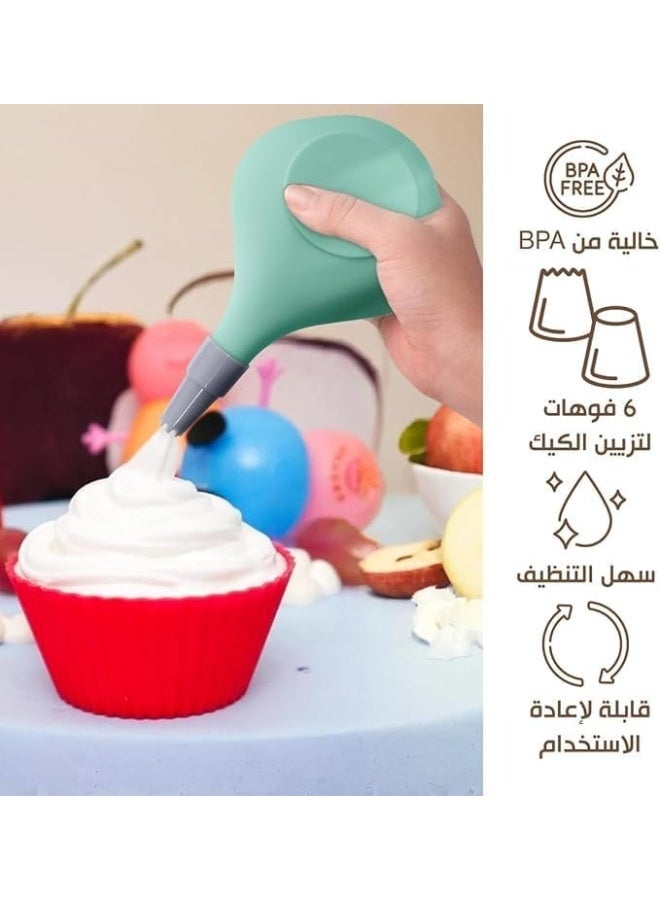 Happy Home 6-Piece Silicone Cake Decorating Set, Cake Decorating Tools For Fondant, Cookies And Cupcakes, Bpa-Free Kitchen Supplies, Dessert Decorating Kit For Professional And Home Bakers - Image 3