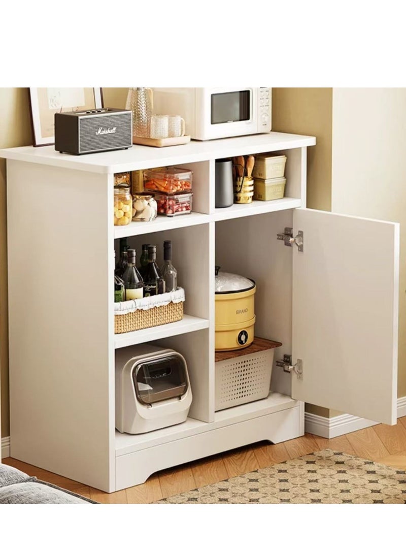 Generic Kitchen Cabinet Wooden Storage Cabinet with Door and Open Shelves for Living Room Bedroom and Kitchen, Small Sideboard Cabinet for Tea and Coffee - Image 3
