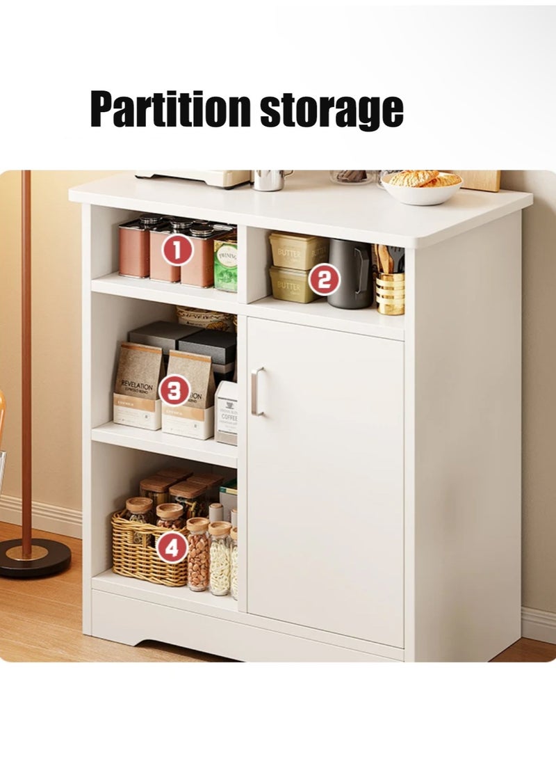 Generic Kitchen Cabinet Wooden Storage Cabinet with Door and Open Shelves for Living Room Bedroom and Kitchen, Small Sideboard Cabinet for Tea and Coffee - Image 4