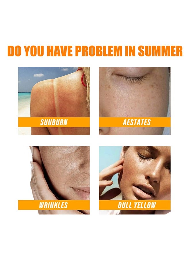 EELHOE SPF 90 PA+++ Sun Cream - Safe Natural Sunblock Beach Defense Water Resistant Sun Cream Broad Spectrum UVB/UVA Sun Protection Vegan Mineral Sun Lotion - Image 3