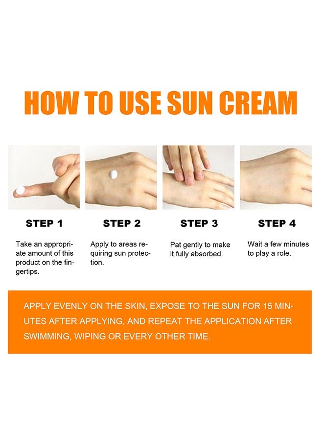 EELHOE SPF 90 PA+++ Sun Cream - Safe Natural Sunblock Beach Defense Water Resistant Sun Cream Broad Spectrum UVB/UVA Sun Protection Vegan Mineral Sun Lotion - Image 4