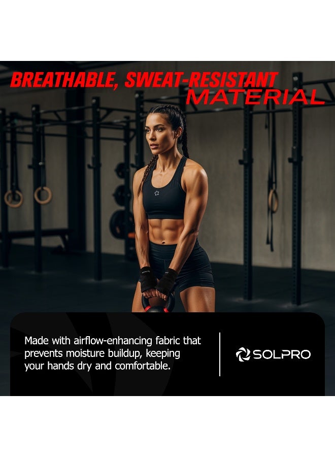 SOLPRO Wraptor Palm Guard for Men & Women | Joint Stabiliser for All Sports, Gym & Rehab Workouts | Joint Pain Relief for Active Lifestyle Injury Recovery & Arthritis (Black) - Image 5
