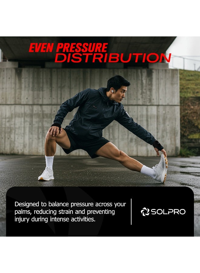 SOLPRO Wraptor Palm Guard for Men & Women | Joint Stabiliser for All Sports, Gym & Rehab Workouts | Joint Pain Relief for Active Lifestyle Injury Recovery & Arthritis (Black) - Image 4