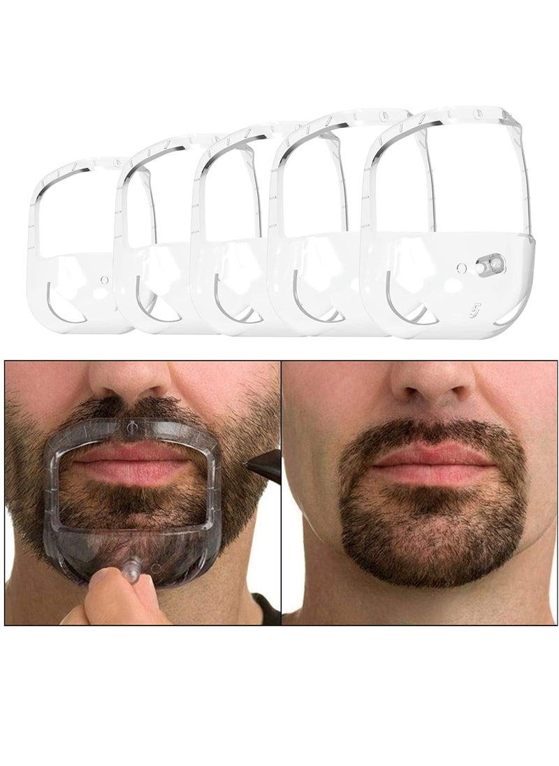 Excefore - Goatee Shaving Template for Men with 5 Different Sizes, Beard Guide Shaper with Comb, Beard Shaping & Styling Template Perfect for Hairline Line-up, Edging, Stencil for Trimming, Mustache, Goatee - Image 1