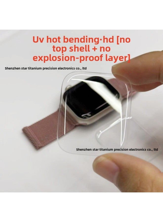 لساعة Apple Watch Film UV ملصق زجاجي منحني ساخن AppleWatchS9S10 طبقة حماية Iwatch9 - اللون: UV Hot Bending · HD】 - الحجم: 【42 مم】Apple Watch Series 10 - Image 1