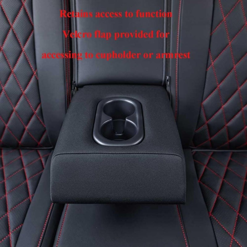 EKR أغطية مقاعد مخصصة EKR تناسب هوندا HRV LX 2019-2022 - جلد صناعي مع حواف حمراء - Image 4