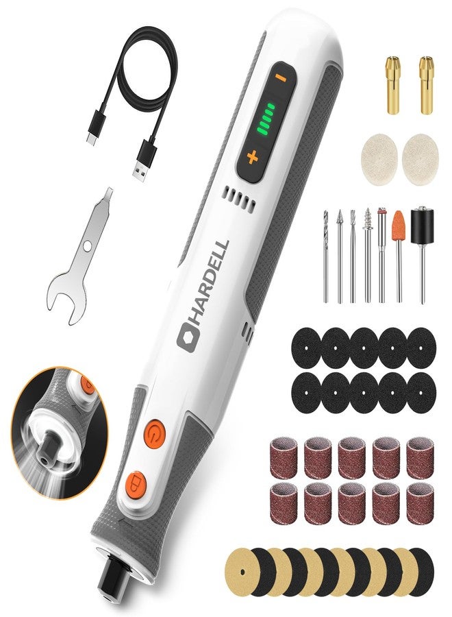 HARDELL 8V Cordless Rotary Tool Kit, 5 Variable Speed, 42 Accessories, 28000RPM, Power Tool for Sanding, Polishing, Engraving, Grinding, Drilling, DIY Crafts - Image 1