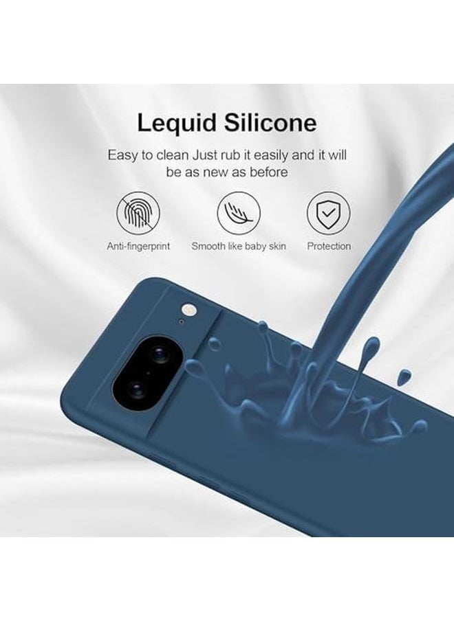 erorex - Wishseed Compatible With Google Pixel 8 Silicone Case Smooth Touch Phone Cover For Google Pixel 8 6.2 Inch Blue - Image 1