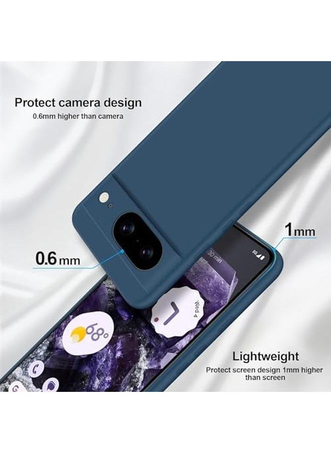 erorex - Wishseed Compatible With Google Pixel 8 Silicone Case Smooth Touch Phone Cover For Google Pixel 8 6.2 Inch Blue - Image 1
