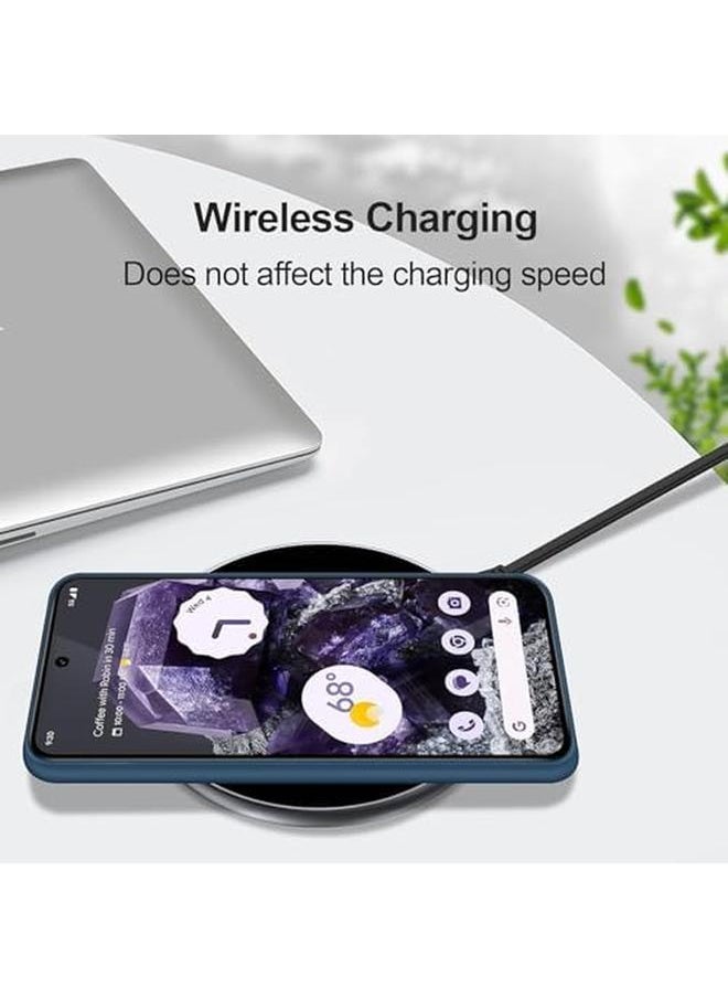 erorex - Wishseed Compatible With Google Pixel 8 Silicone Case Smooth Touch Phone Cover For Google Pixel 8 6.2 Inch Blue - Image 1