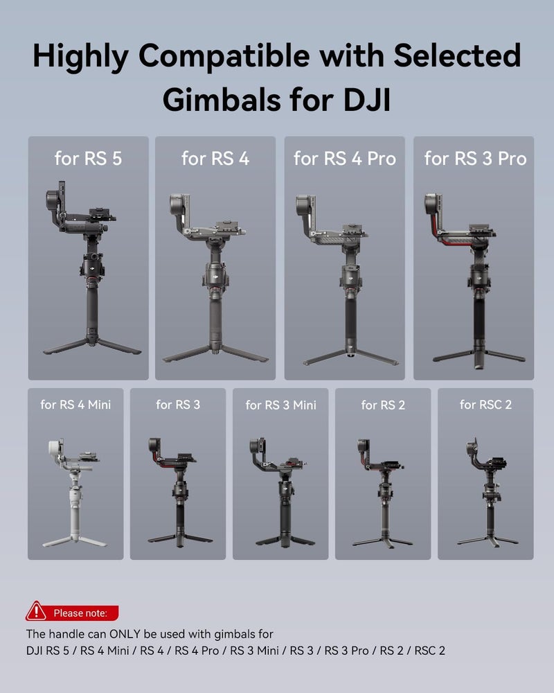 SMALLRIG Updated modern design Adjustable Sling Handgrip Gimbal Sling Handle for DJI RS 5, RS 4 Mini, RS 4, RS 4 Pro, RS 3 Mini, RS 3, RS 3 Pro, RS 2, RSC 2, 17.6lb Load, Ergonomic Grip for Low Angle Shots, w/QD Socket Hanging space save - Image 2