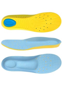 HS Memory Foam Insoles, PU Orthotic Sport Insoles, Comfortable Breathable, Shock Absorption And Relieve Foot Pain, Plantar Fasciitis Arch Support Insoles (Men 8-12 / Women 10-15)  - Image 1