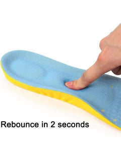 HS Memory Foam Insoles, PU Orthotic Sport Insoles, Comfortable Breathable, Shock Absorption And Relieve Foot Pain, Plantar Fasciitis Arch Support Insoles (Men 8-12 / Women 10-15)  - Image 2