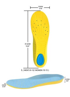 HS Memory Foam Insoles, PU Orthotic Sport Insoles, Comfortable Breathable, Shock Absorption And Relieve Foot Pain, Plantar Fasciitis Arch Support Insoles (Men 8-12 / Women 10-15)  - Image 3