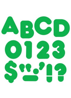 Trend Enterprises Trend Green 4" Casual Uppercase Ready Letters, Bulletin Board Decor, 4-Inch, 72 Pieces  - Image 1