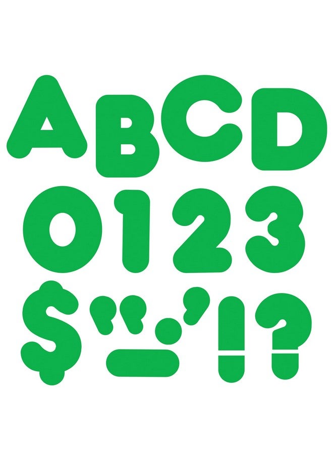Trend Enterprises Trend Green 4" Casual Uppercase Ready Letters, Bulletin Board Decor, 4-Inch, 72 Pieces - Image 1