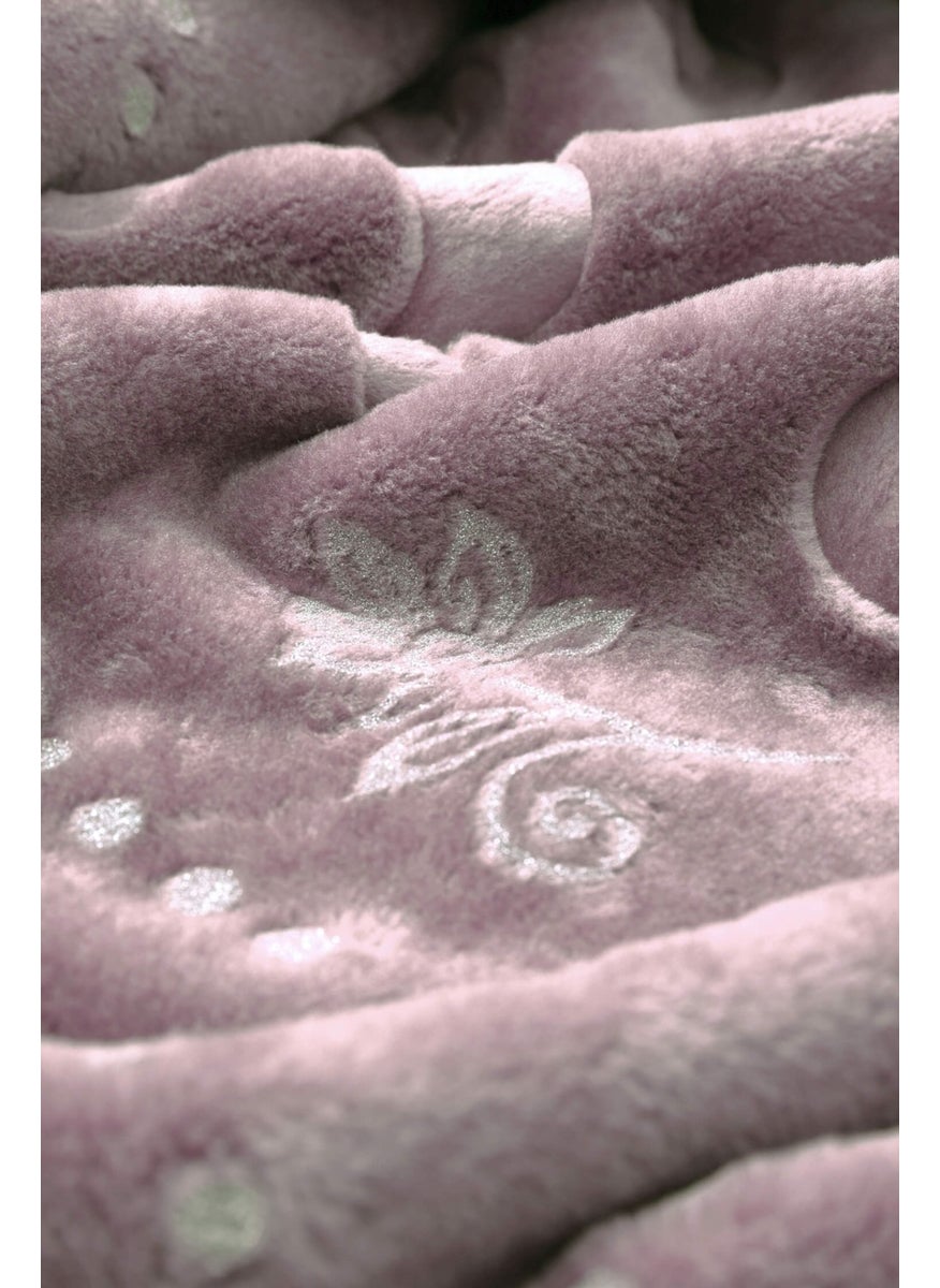 MERINOS - Pırıltı Embos Double Blanket - Powder - Image 1