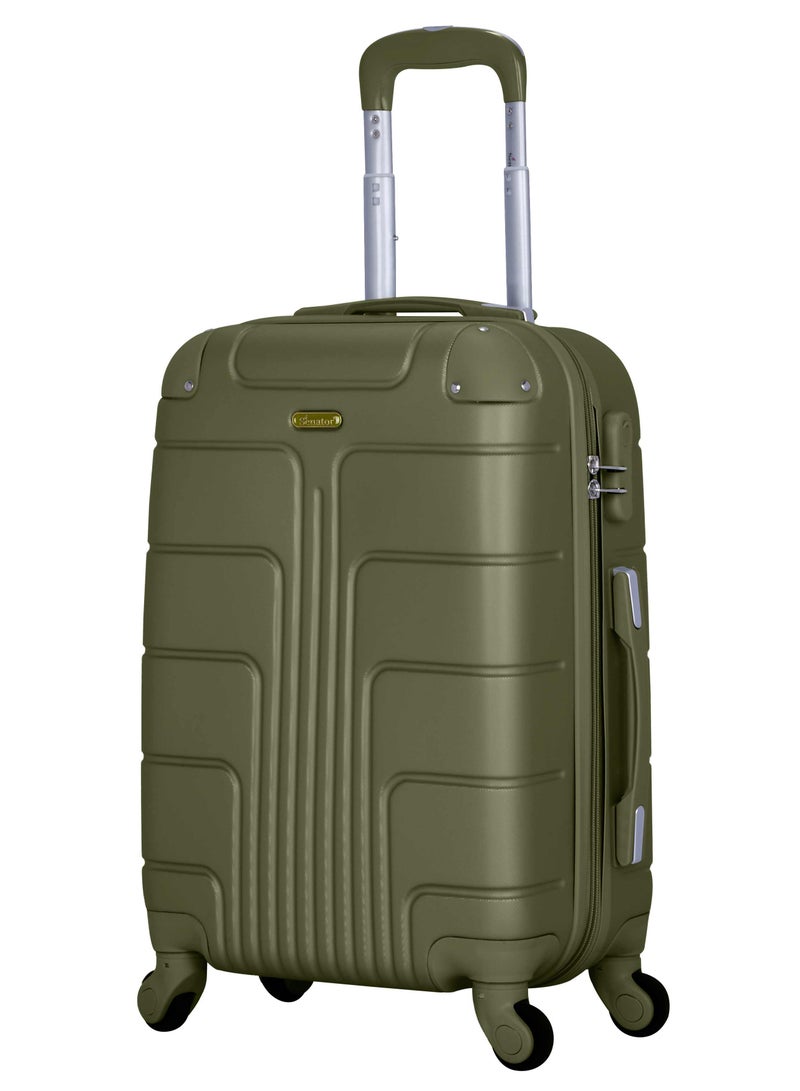 SENATOR Hard Case Travel Bag Medium Luggage Trolley ABS Lightweight Suitcase with 4 Spinner Wheels A1012 Olive Green - Image 1