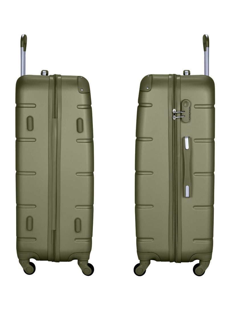 SENATOR Hard Case Travel Bag Medium Luggage Trolley ABS Lightweight Suitcase with 4 Spinner Wheels A1012 Olive Green - Image 4