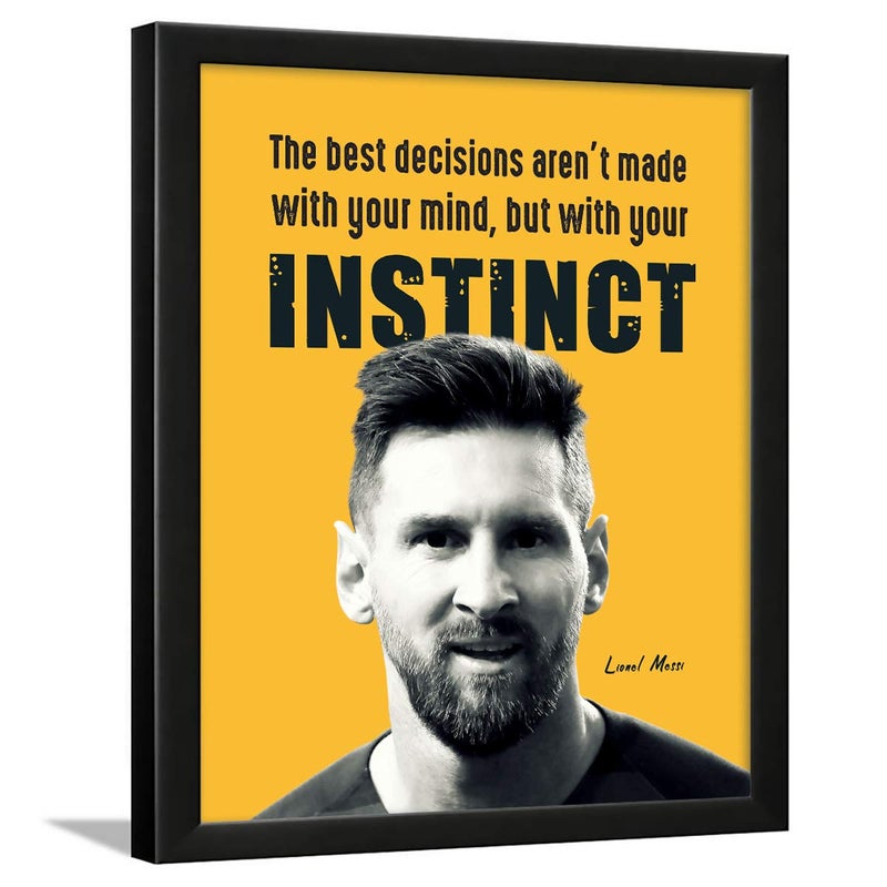 Chaka Chaundh Chaka Chaundh Lionel Messi quotes posters Messi quotes frame motivational quotes frames poster with frame Inspirational Quotes wall frames Posters 136 X 106 Inches