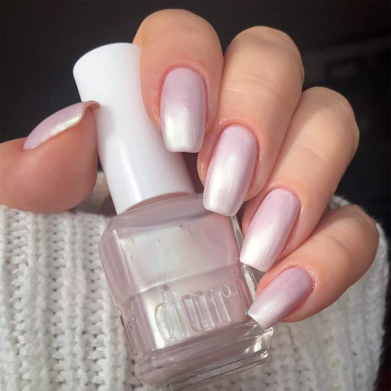 duri Nail Polish, 752 Aha Moment, Pearl White Shimmer, Semi Sheer, Fashion Classic, Wedding Design, Full Coverage, Fast Drying, Long Lasting, Easy to Apply, 0.45 Fl Oz - Image 4