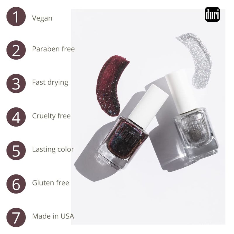 duri Nail Polish, 752 Aha Moment, Pearl White Shimmer, Semi Sheer, Fashion Classic, Wedding Design, Full Coverage, Fast Drying, Long Lasting, Easy to Apply, 0.45 Fl Oz - Image 2