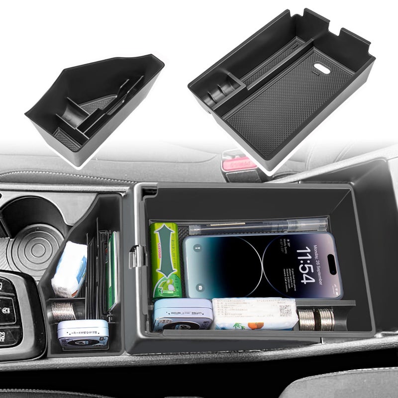 Neepiar Center Console Organizer Compatible with Kia Sportage NQ5 Hybrid 20232025 2026 Armrest Storage Box Middle Console Tray Interior AccessoriesHybrid Edition with Electronic Transmission ONLY