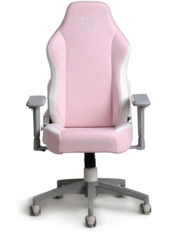 NAVODESK Navodesk APEX JUNIOR, Kids Desk Chair with Height Adjustable Armrests, Magnetic Headrest and Lumbar Pillow (SoftFabric, Soft Pink)  - Image 3