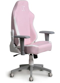 NAVODESK Navodesk APEX JUNIOR, Kids Desk Chair with Height Adjustable Armrests, Magnetic Headrest and Lumbar Pillow (SoftFabric, Soft Pink)  - Image 4
