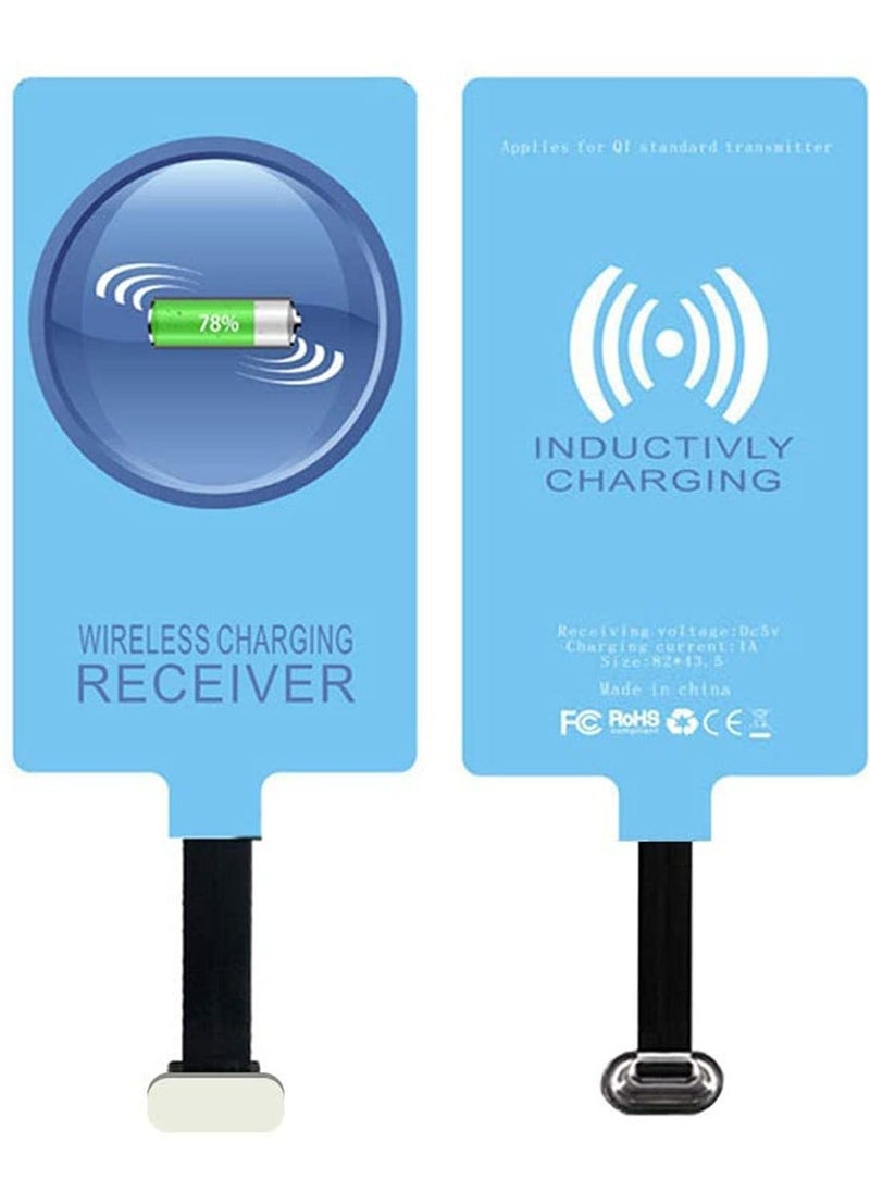 Generic - Wireless Charging Receiver USB C Qi Receiver Type C Wireless Charger Compatible with Fast Smart Microchip Technology for Samsung Galaxy A20 Fire Tablet Phones Chip Magic Tag - Image 1
