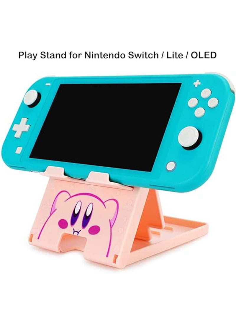 X-level - Switch Stand for Nintendo, for Kirby Super Star Switch Holder, Adjustable Switch Lite Compact Portable Foldable Stand for Nintendo Switch Accessories (Pink) - Image 1