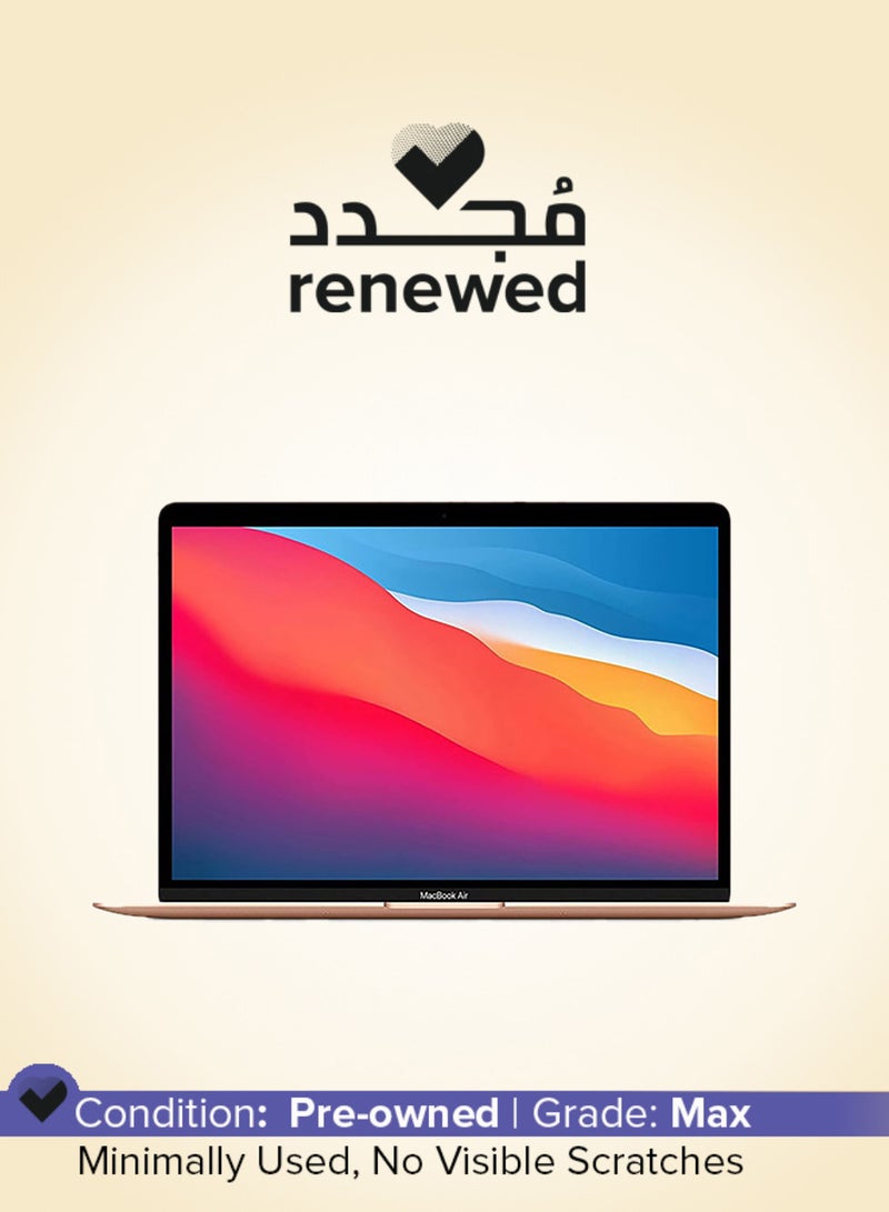 Apple Renewed - MacBook Air 13-Inch (2020) M1 8CPU 7GPU 8GB RAM 128GB SSD - QWERTY Gold - Image 1