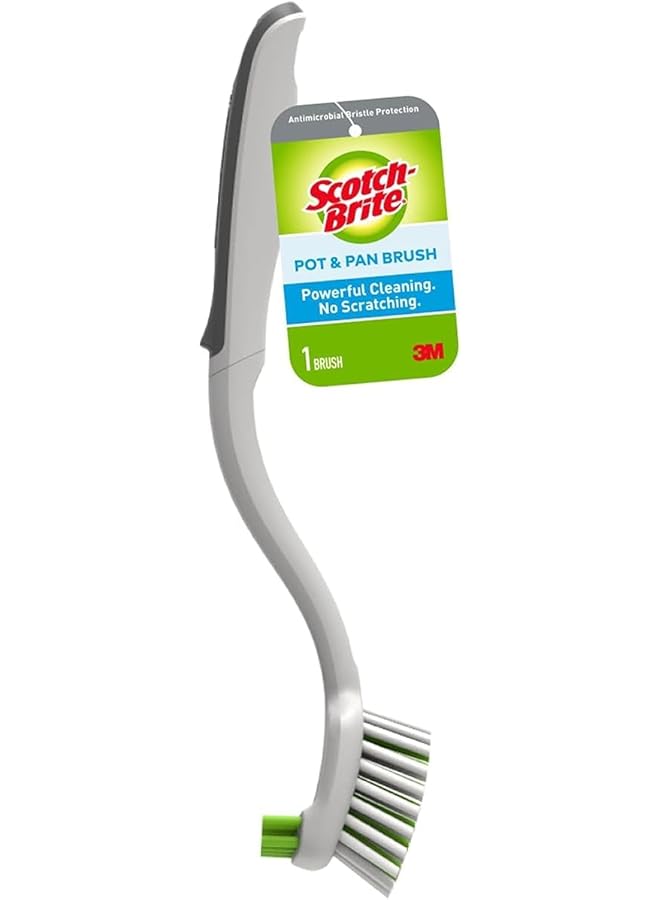 Scotch  Pot Pan And Dish Brush 1 Unit Pack Multicolor Cleaning Brush Dishes Brush Small And Versatile Cleaning Tool With Long Lasting Bristles