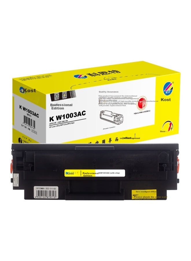 Kst K W1003Ac Compatible Toner Cartridge With Chip, Black (For Hp Laser 103A/Mfp 131A/Mf 133Pn), Print Yield 1500 Pages, Professional Edition - Image 1