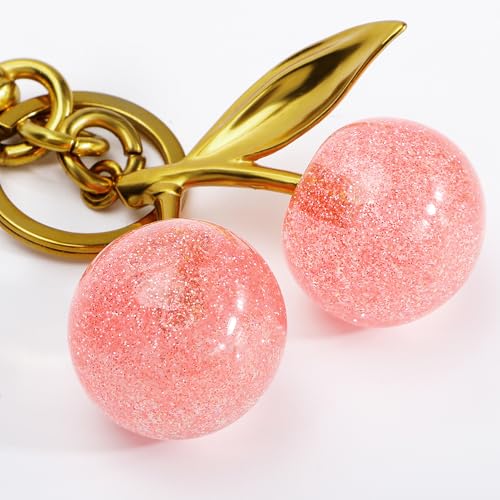 FASTFAIRY Keychain Cherry Bag Charms Purse: Key Chains Women Cute - Car keyrings leather handbags - Valentines Day Gifts - Image 3